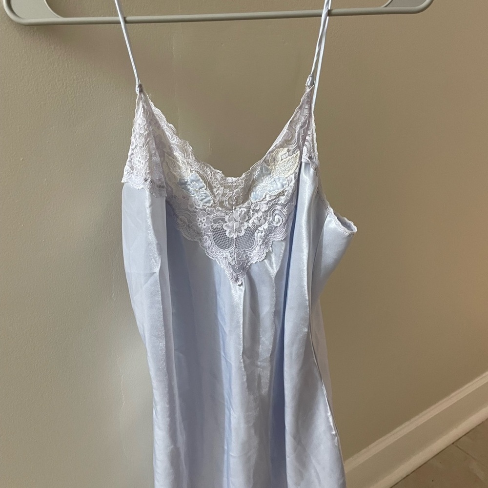 Val Mode Made in USA vintage Silky Lace Trim Chemise with robe. Size medium - Picture 4 of 9